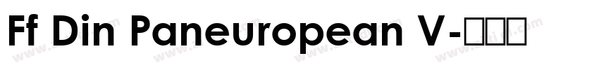 Ff Din Paneuropean V字体转换